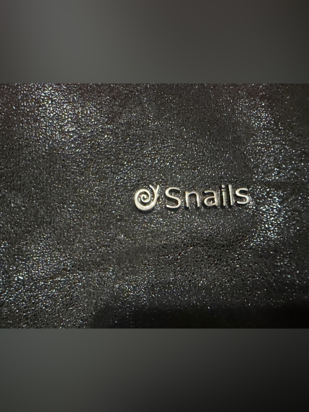 Snails 🐌 Metallic Black Snails Tote Bag with Lead-Tone Chain Detail - Picture 11 of 14